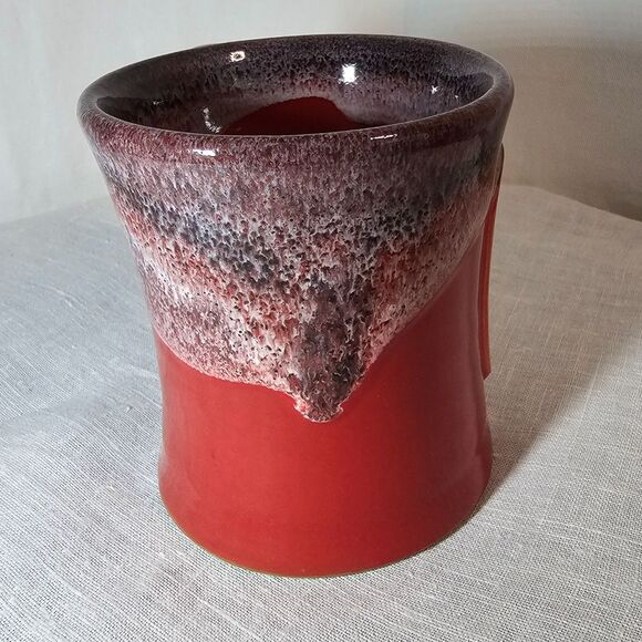 Deneen Pottery 2021 Red Velvet Be Mine Valentine Bones Coffee Mug Handmade - Picture 3 of 5